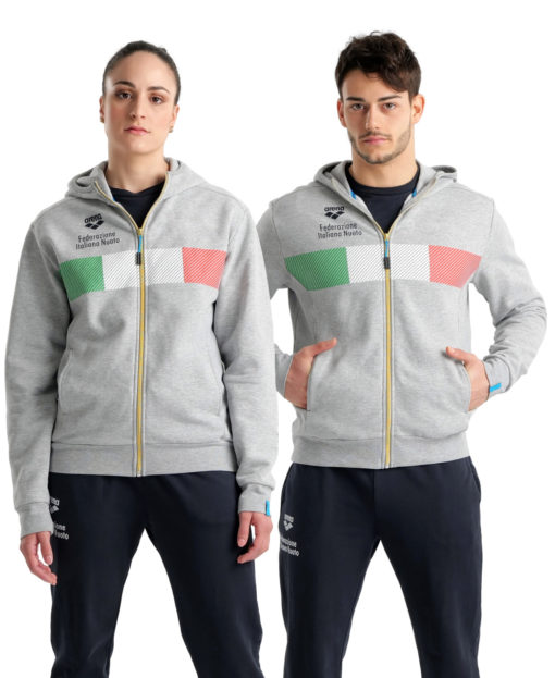 Felpa Arena Italia Fin Hooded Jacket Panel