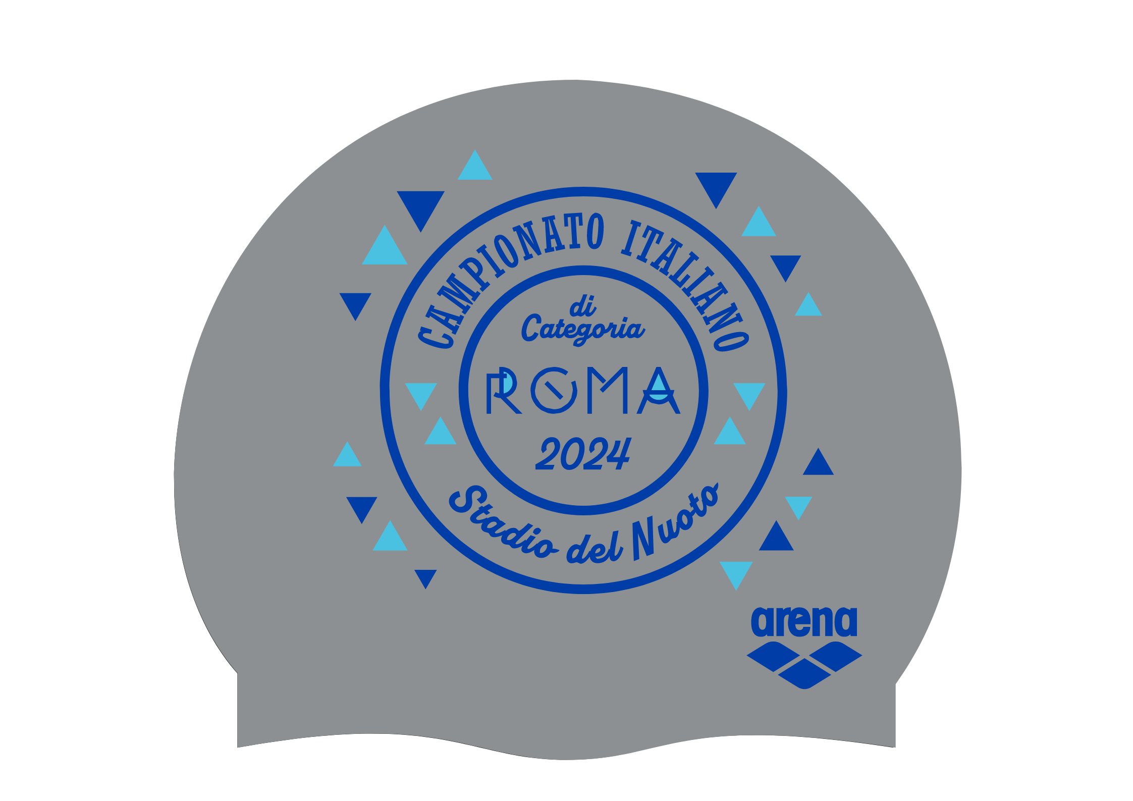 cuffia roma 2024 campionati italiani grigio